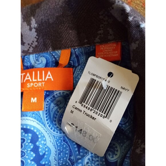 Tallia Sport Mens size M Paisley Lining Cotton Polyester Camo Trucker Jacket NWT - Picture 6 of 11